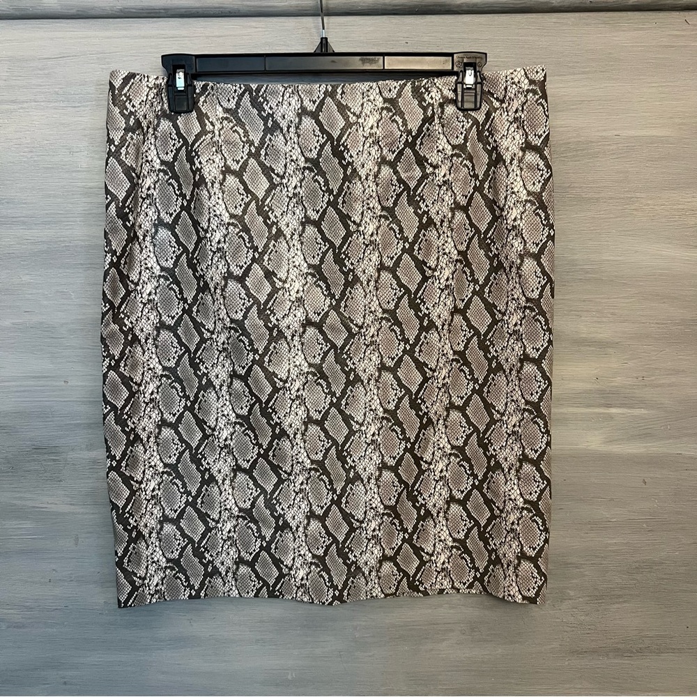 Vintage Jacqueline Smith Faux Snakeskin‎ Leather Pencil Skirt XL Like New